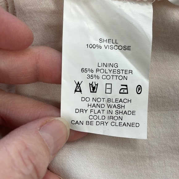 Fantazia NWT Blush Pink Embroidered Lace Up 3/4 Sleeve Blouse Size Small - Picture 11 of 11